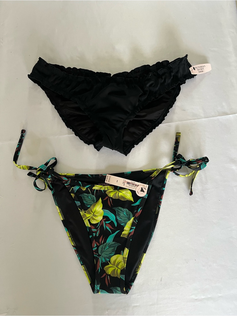 Victoria's Secret PINK New Bikini Swim Flower Print Set Black  M